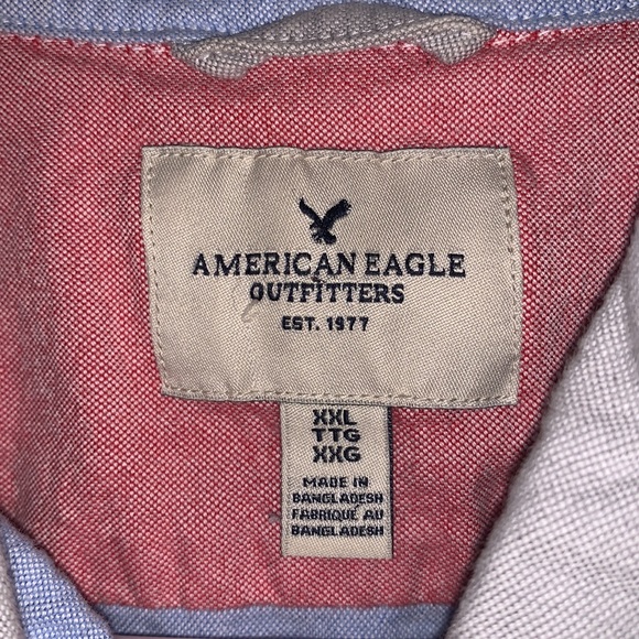 Color Block button down - Picture 2 of 4